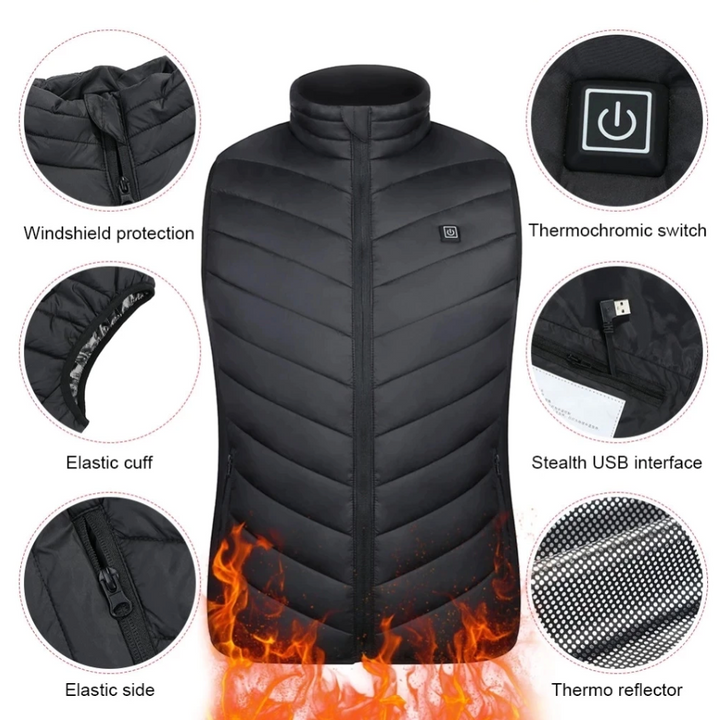 Franco - Gilet Slim Riscaldato con Fodera in Pile