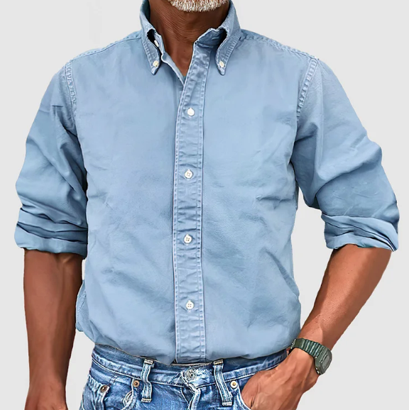 Lino - Camicia Classica a Maniche Lunghe
