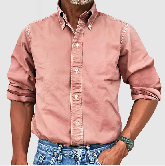 Lino - Camicia Classica a Maniche Lunghe