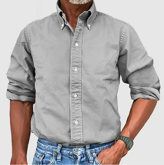 Lino - Camicia Classica a Maniche Lunghe