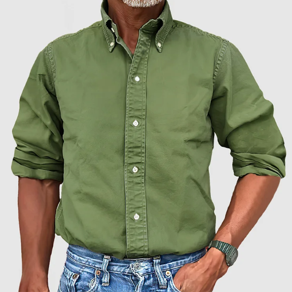 Lino - Camicia Classica a Maniche Lunghe