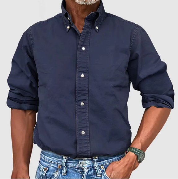 Lino - Camicia Classica a Maniche Lunghe