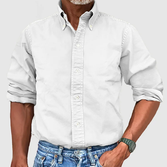 Lino - Camicia Classica a Maniche Lunghe