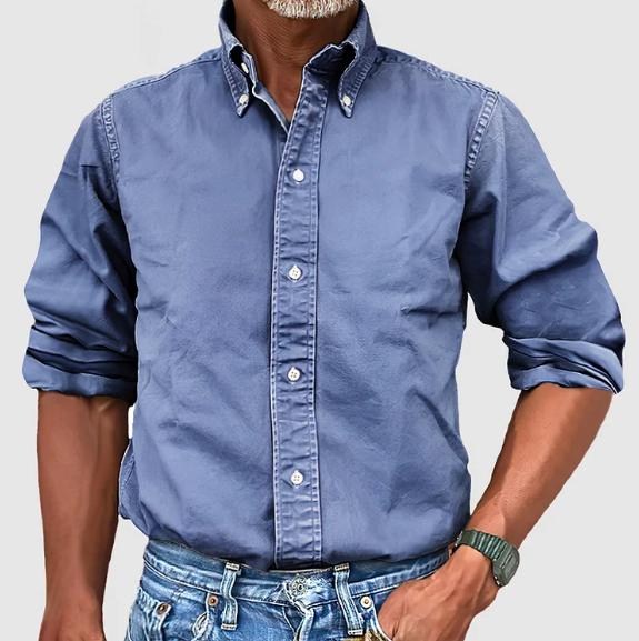 Lino - Camicia Classica a Maniche Lunghe