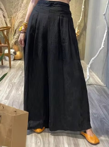 Emma - Pantaloni Ampi Plissettati