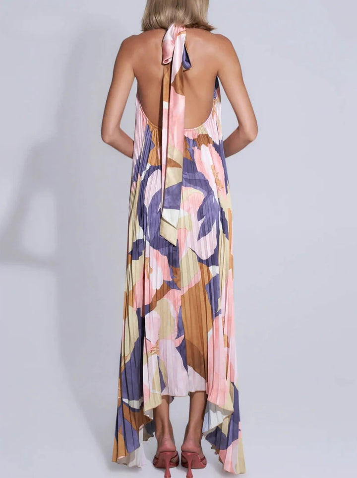 Ilaria - Maxi Dress con Collo All'Americana