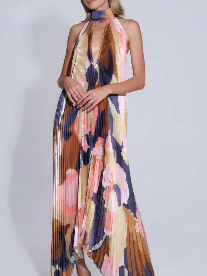 Ilaria - Maxi Dress con Collo All'Americana