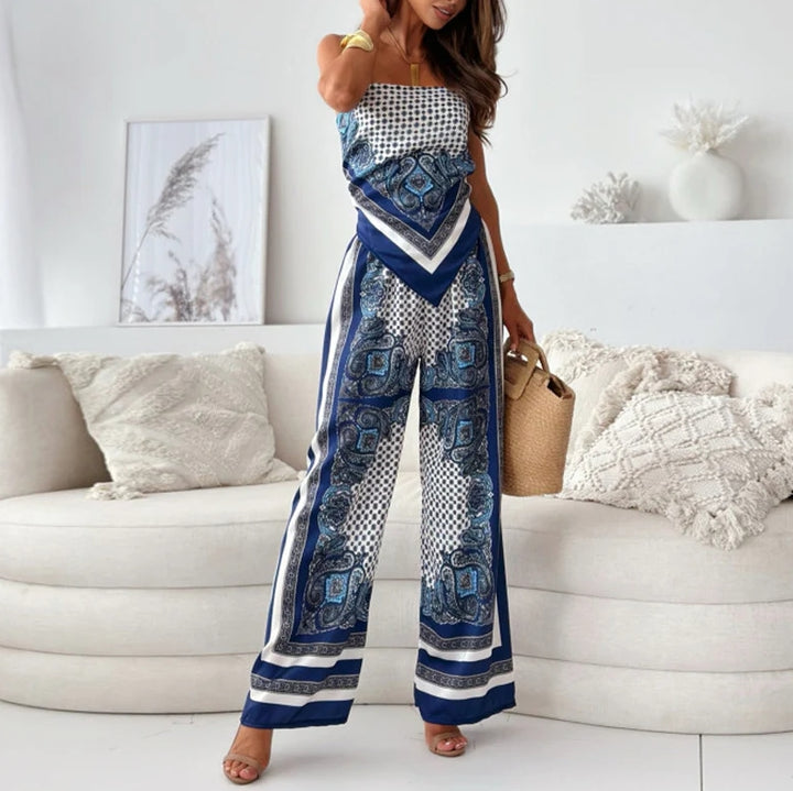 Top e pantaloni senza schiena