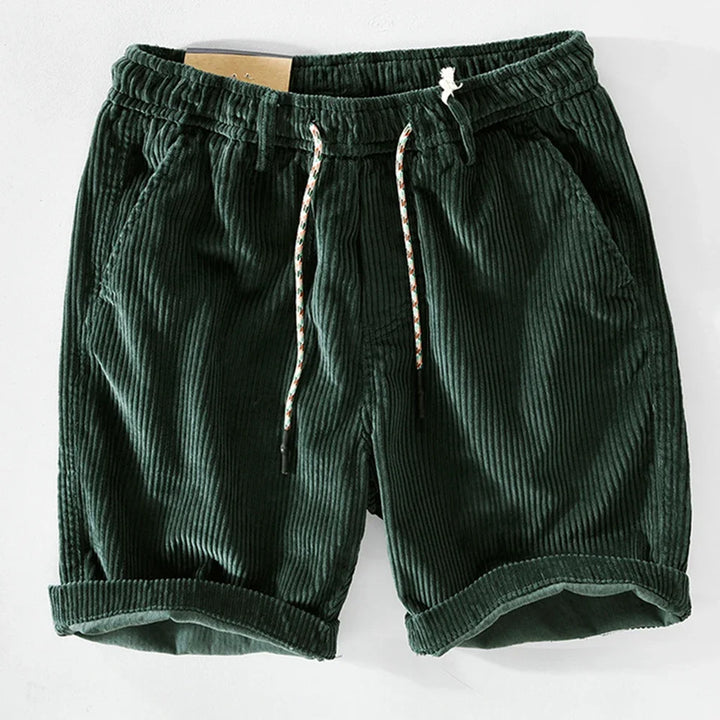 Leonardo - Pantaloni Corti Estivi in Velluto a Coste
