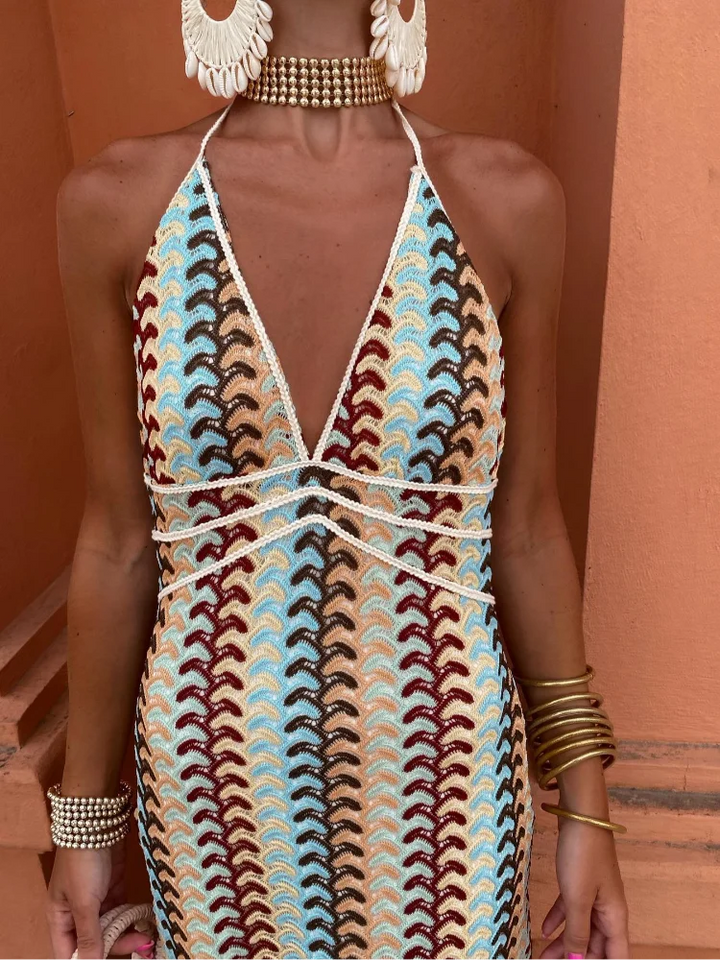Giulia - Vestito Senza Schienale con Scollo a V