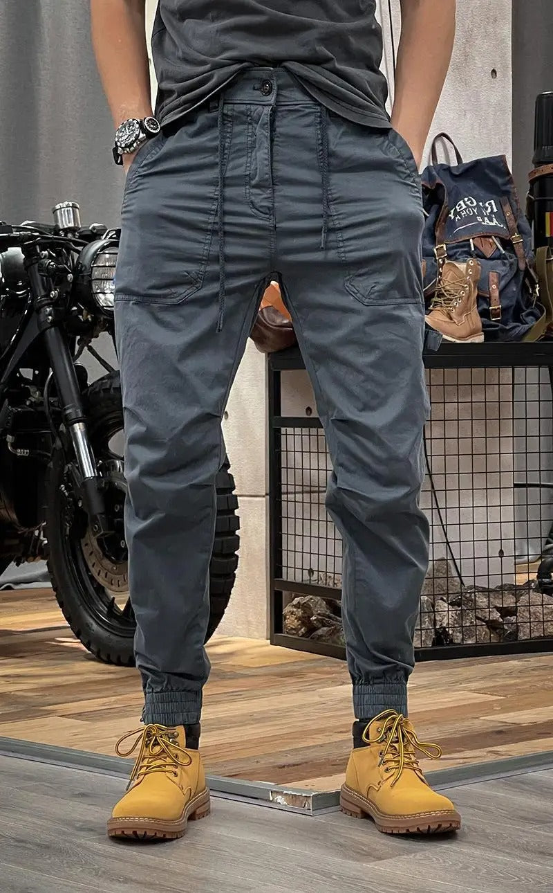 Pantaloni cargo elasticizzati con elastan
