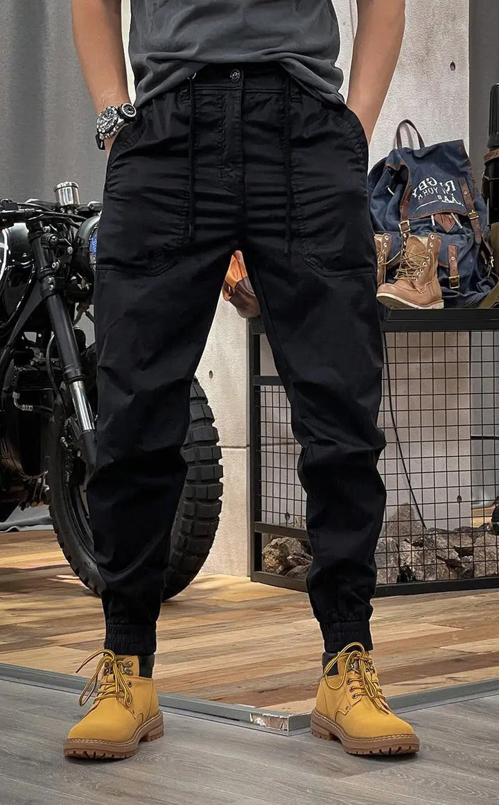 Pantaloni cargo elasticizzati con elastan