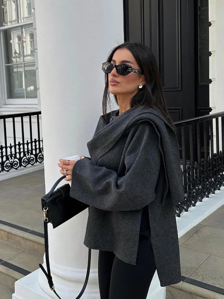Rosa - Mantella in Lana Cappotto