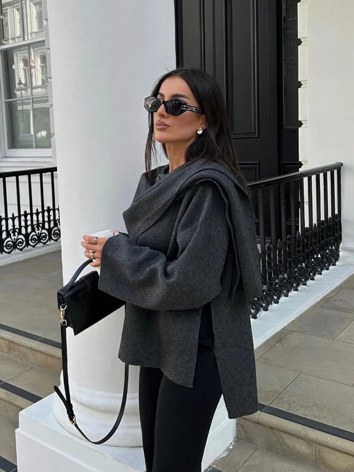 Rosa - Mantella in Lana Cappotto