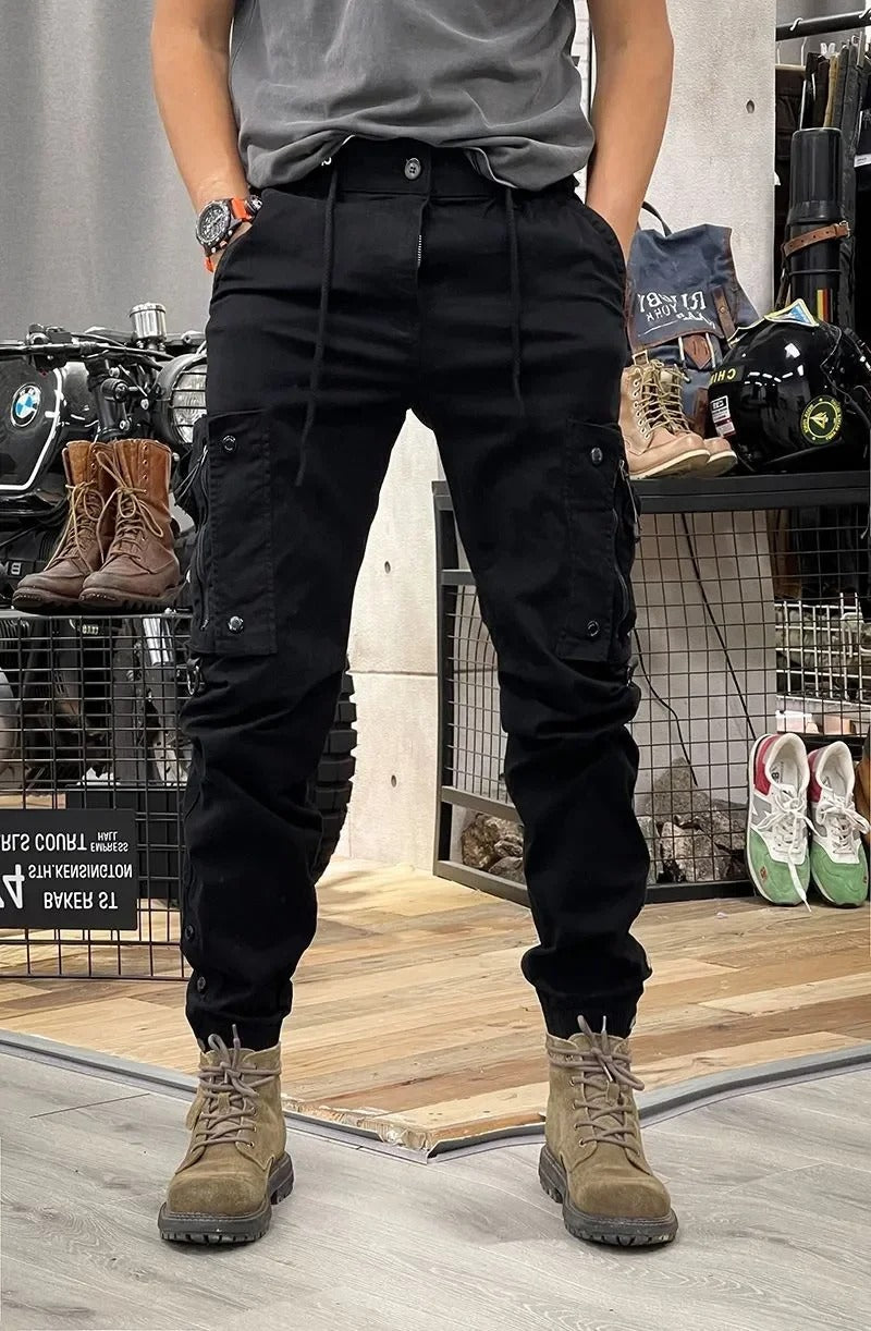 Pantaloni cargo elasticizzati con elastan