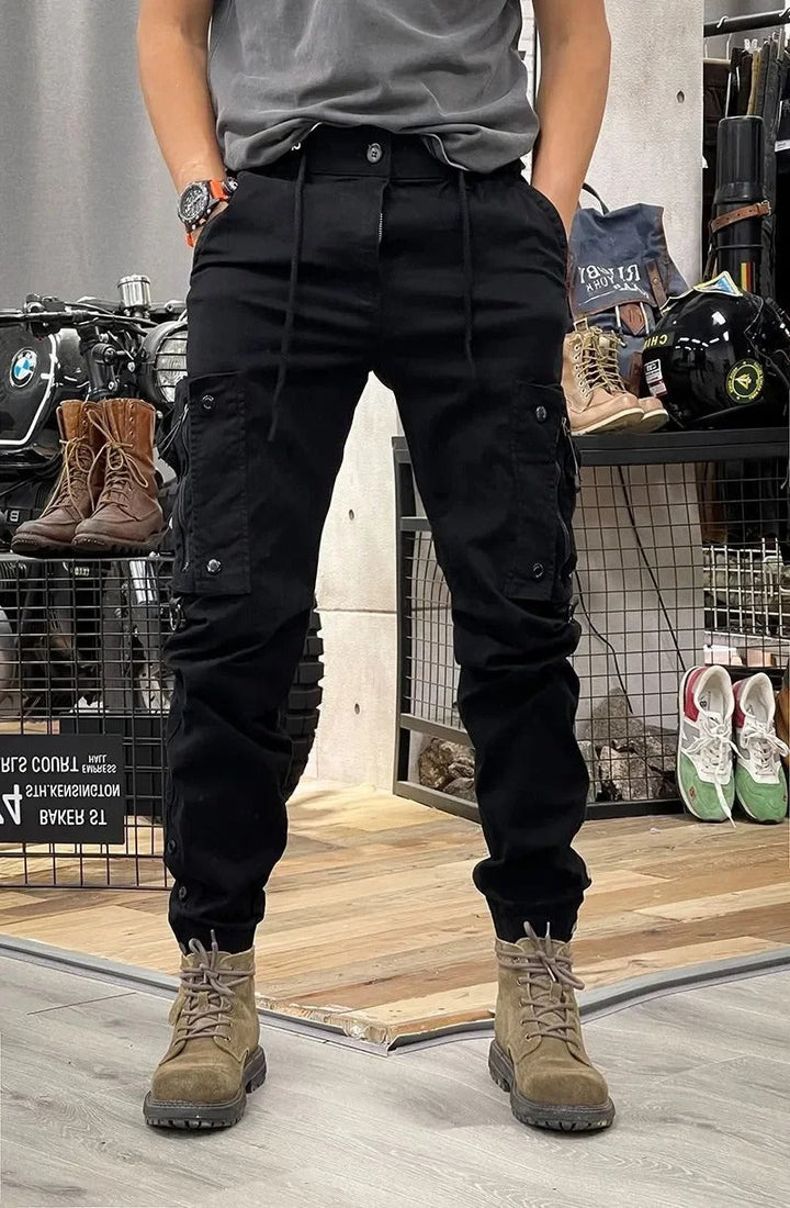 Pantaloni cargo elasticizzati con elastan