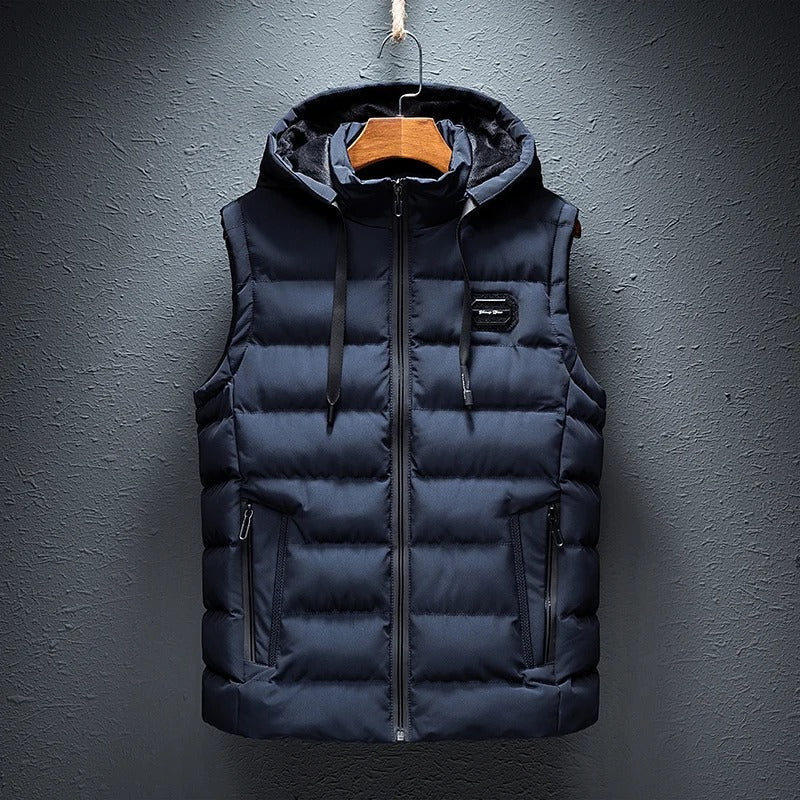 Gianni - Gilet con cappuccio in pile premium