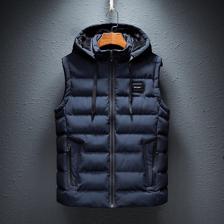 Gianni - Gilet con cappuccio in pile premium