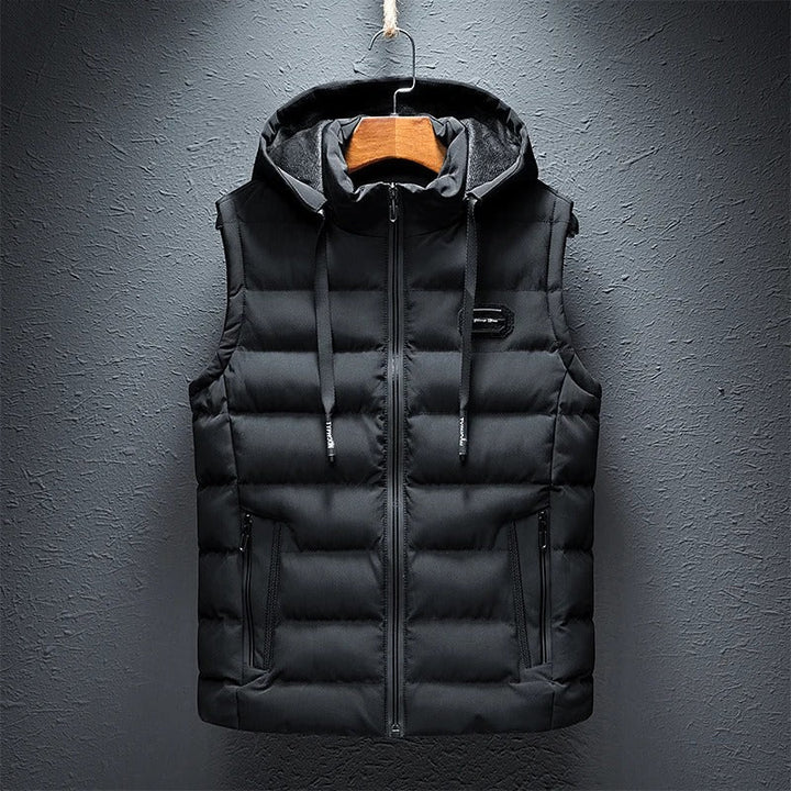 Gianni - Gilet con cappuccio in pile premium