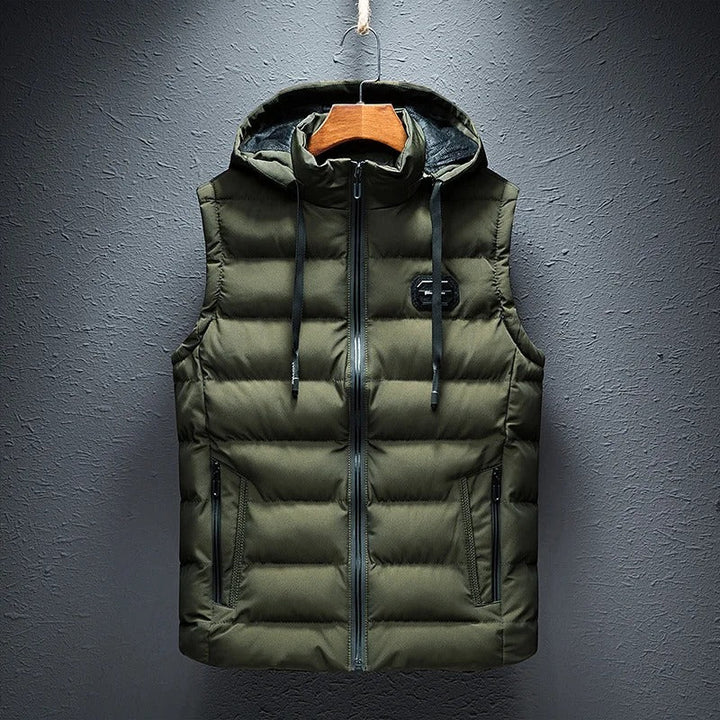 Gianni - Gilet con cappuccio in pile premium