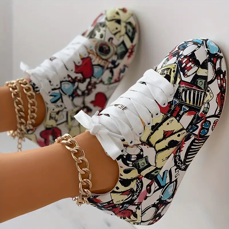 Sneakers con Stampa Graffiti