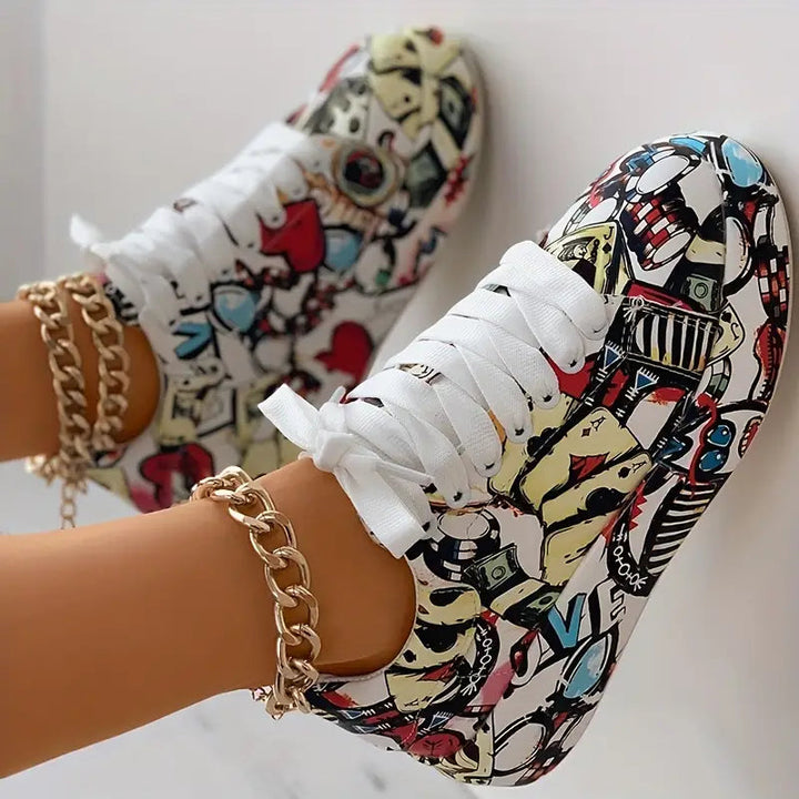 Sneakers con Stampa Graffiti