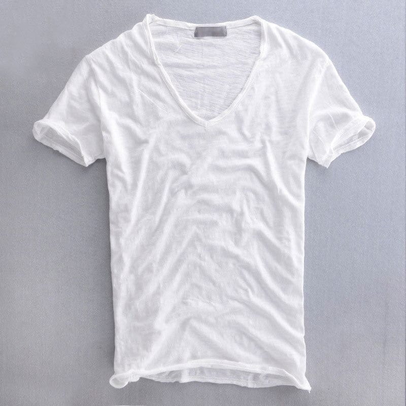 T-shirt di cotone formale per occasioni eleganti - Scopri il tuo stile raffinato con i nostri articoli di moda in cotone di alta qualità.