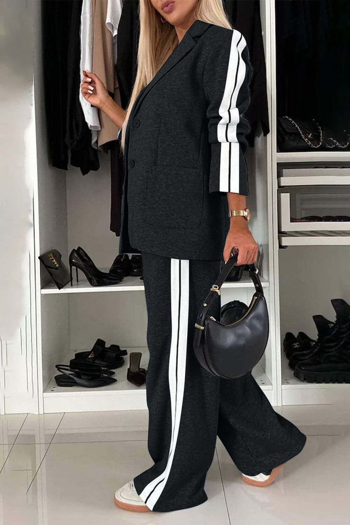 Mara - Set Completo in Cotone con Collo a Contrasto