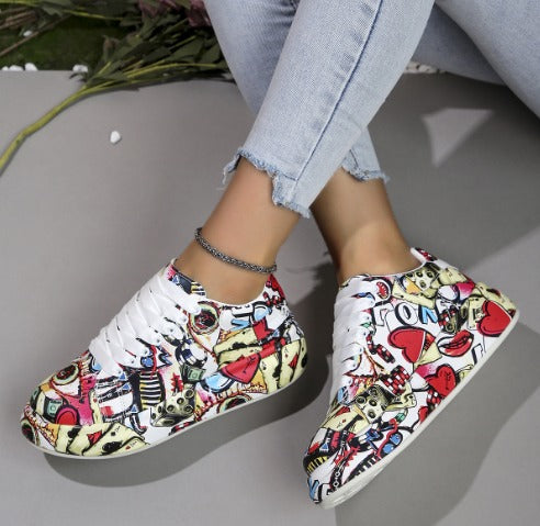 Sneakers con Stampa Graffiti
