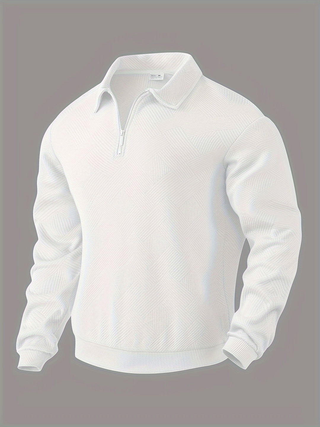 Franco - Maglione Zip-Up Geometrico in Misto Lana