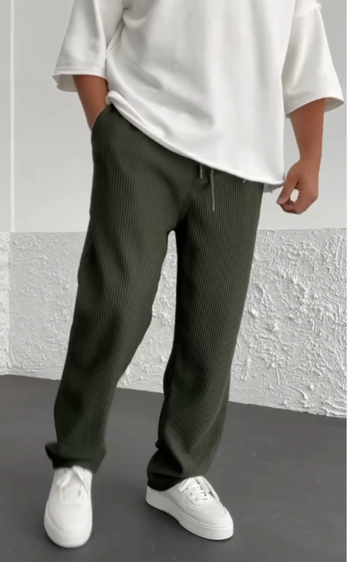 Paolo - Pantaloni in Spandex a Costine per il Comfort