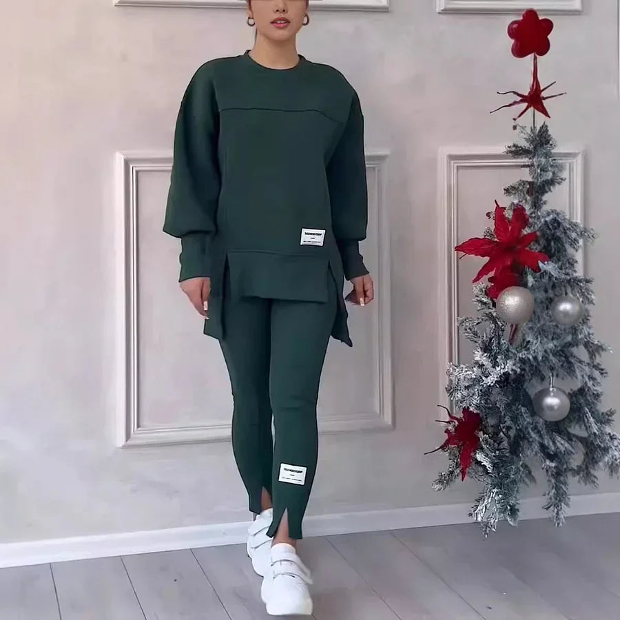 Completo da donna in felpa di cotone