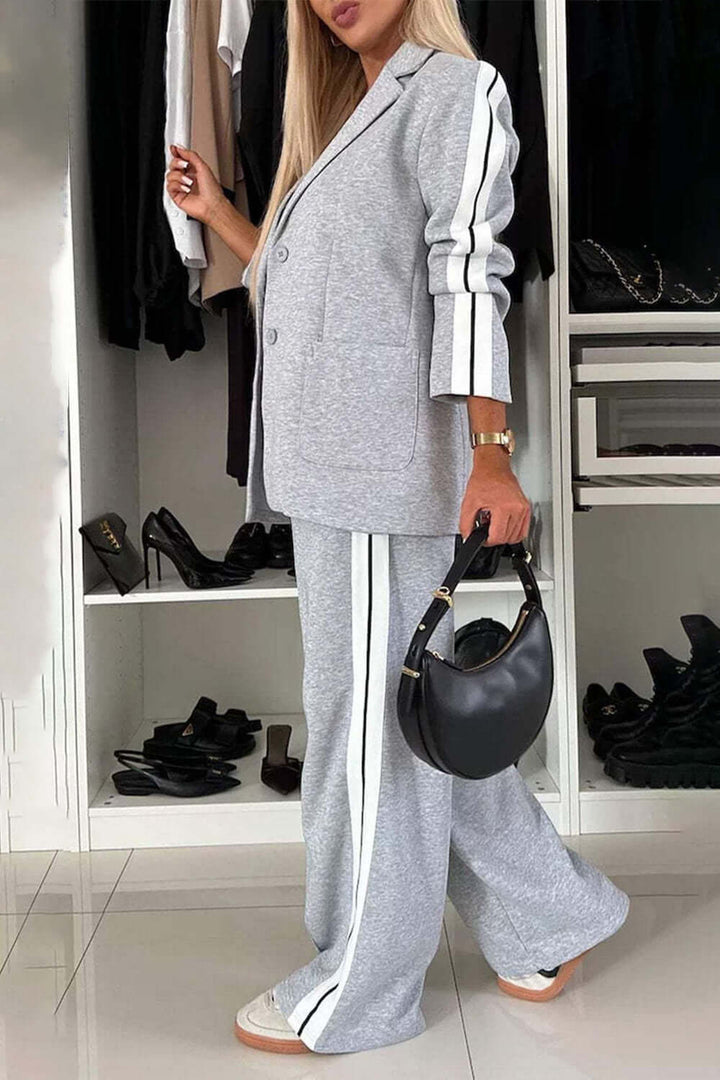 Mara - Set Completo in Cotone con Collo a Contrasto