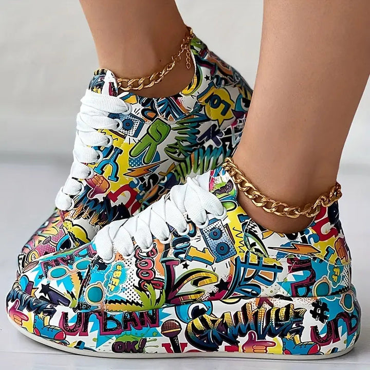 Sneakers con Stampa Graffiti