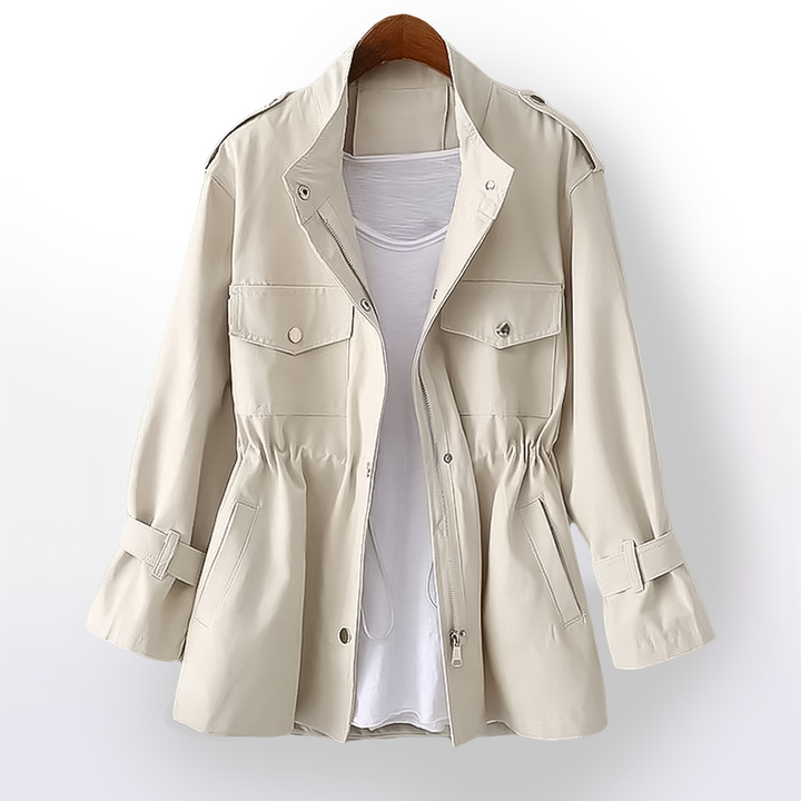 Lara - Giacca Impermeabile da Donna in Cotone Cerato