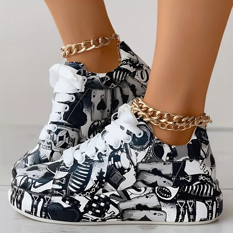 Sneakers con Stampa Graffiti