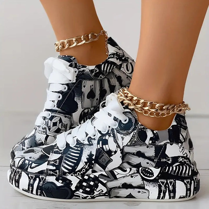 Sneakers con Stampa Graffiti