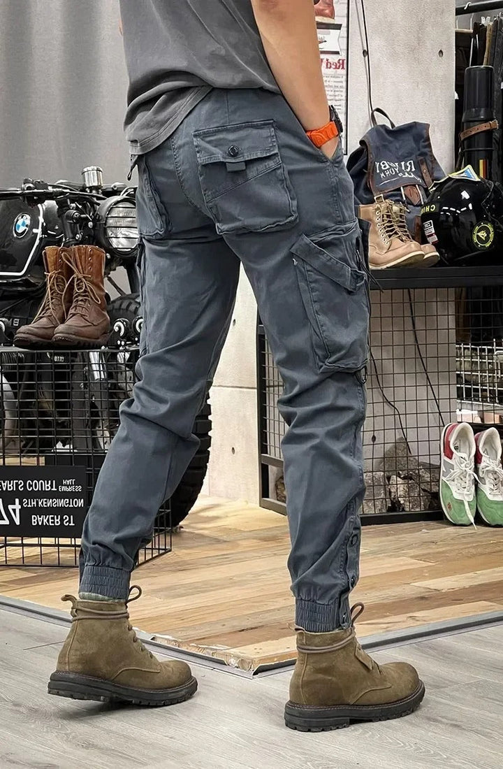Pantaloni cargo elasticizzati con elastan