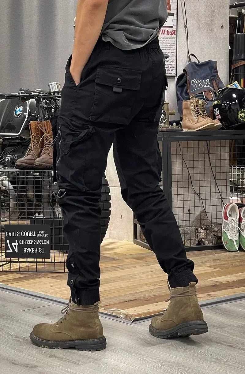Pantaloni cargo elasticizzati con elastan