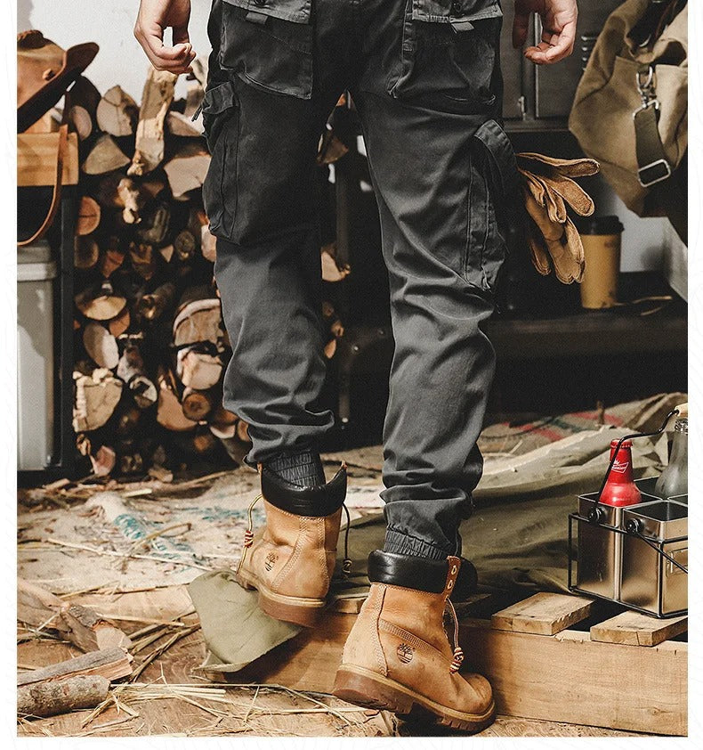 Pantaloni cargo elasticizzati con elastan