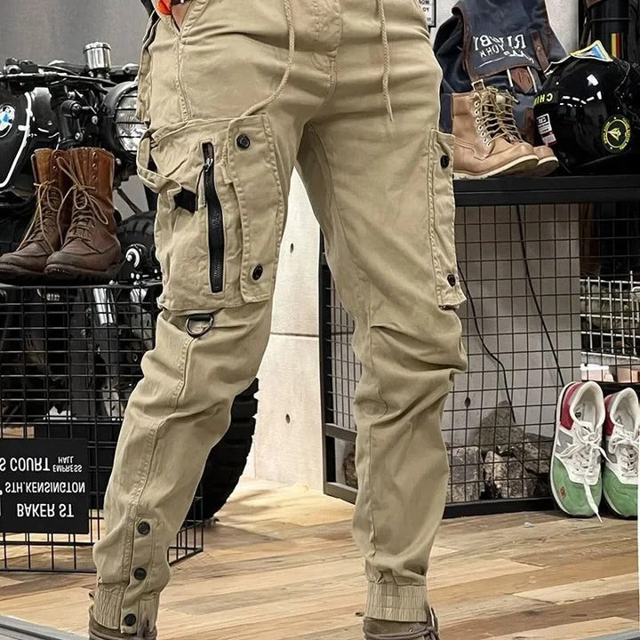 Pantaloni cargo elasticizzati con elastan