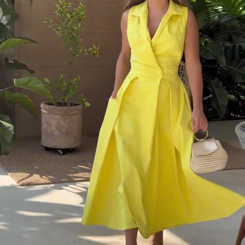Viola - Vestito Midi con Scollo a V