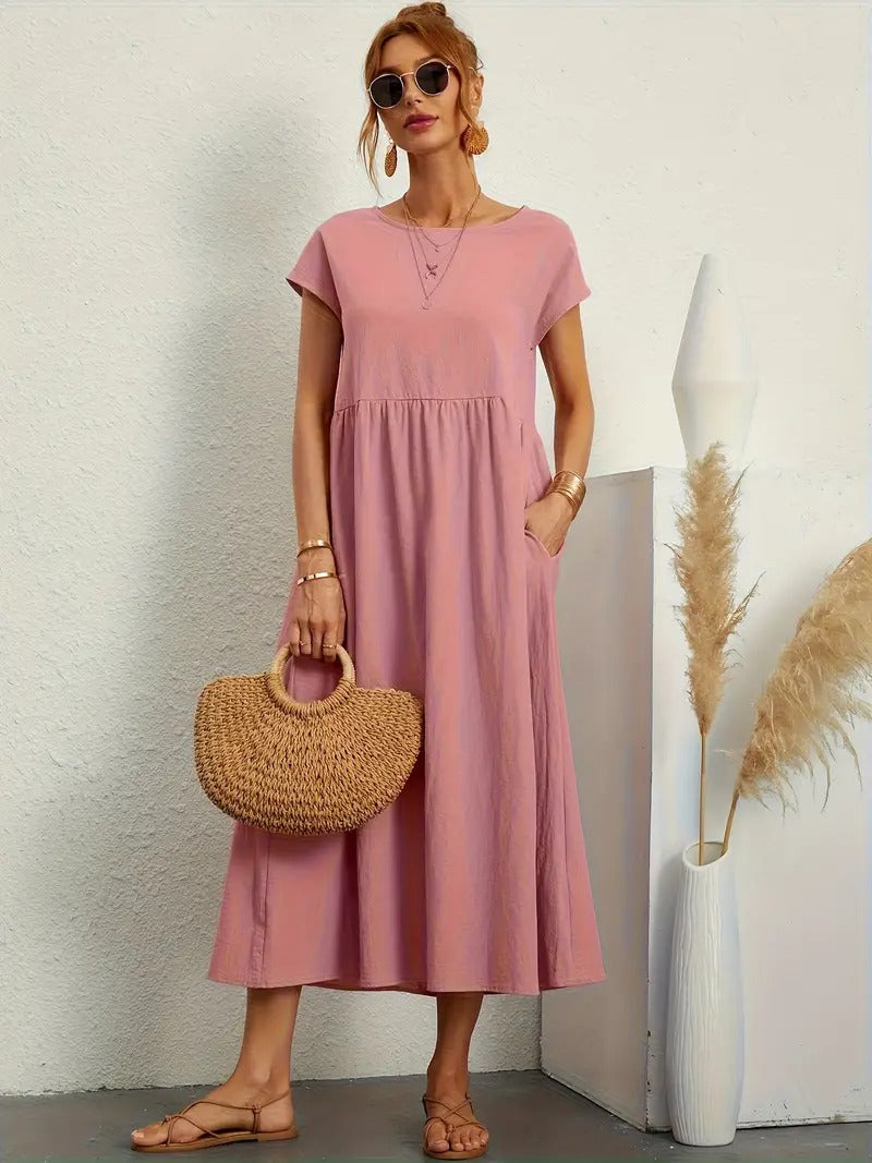 Anna - Abito Tascabile in Lino Premium