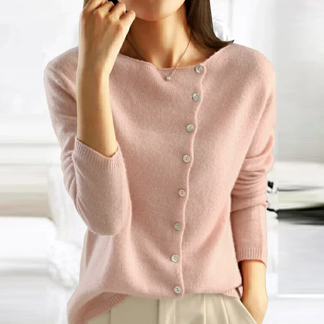 Paola - Camicia Essenziale in Lana a Maniche Lunghe