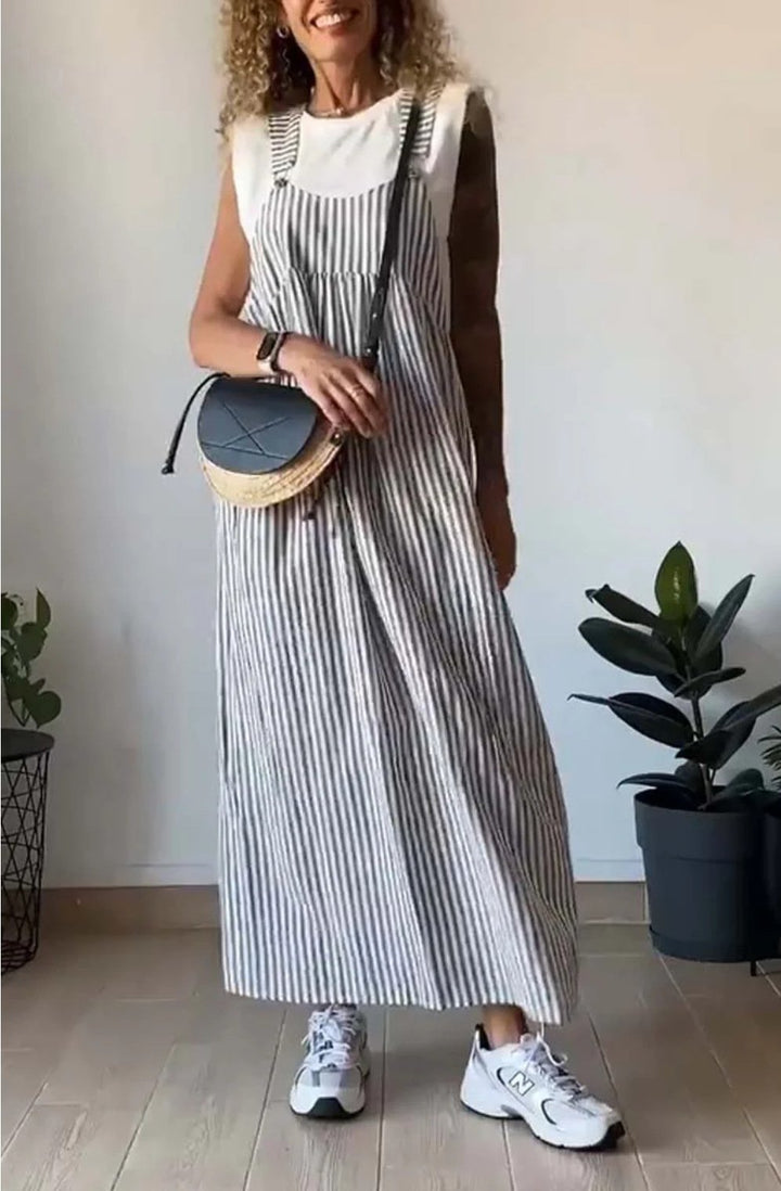 Sara - Salopette casual a righe