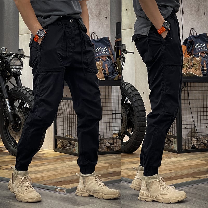 Enzo - Pantaloni Cargo Stretch in Spandex