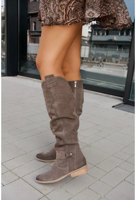 Stivali Alti in Camoscio Premium Donna