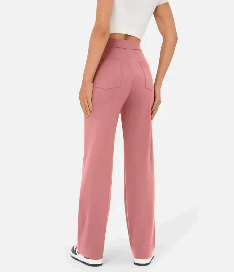 Sara - Pantaloni Chic in Cotone a Vita Alta