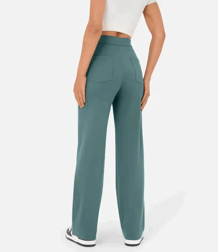Sara - Pantaloni Chic in Cotone a Vita Alta