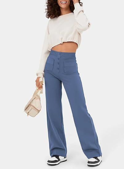 Sara - Pantaloni Chic in Cotone a Vita Alta
